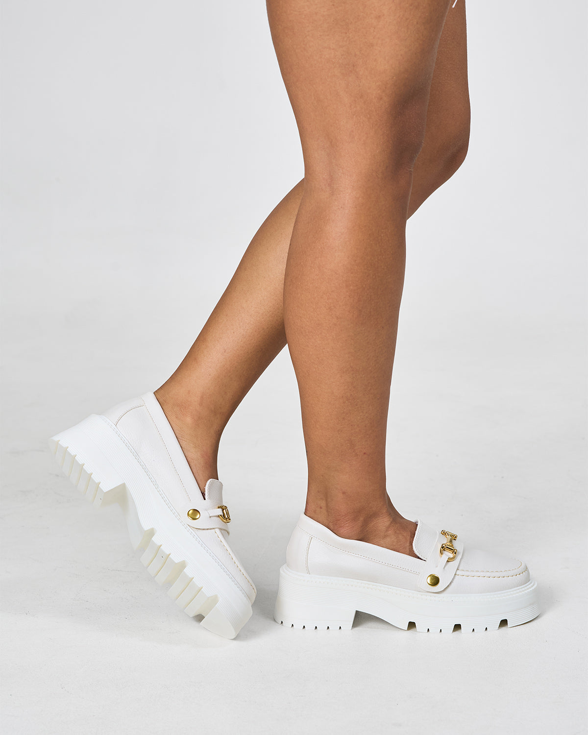 Mocasines blancos 2 en 1
